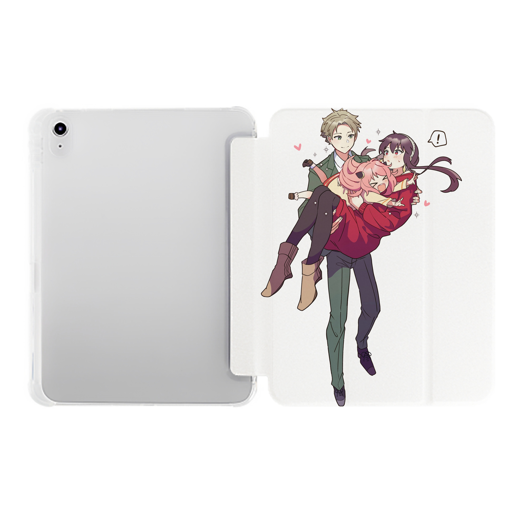 （画像用） SPY×FAMILY间谍家家酒 IPad ケース ペン収納付き 三つ折りスタンド PUレザー×シリコン 対応機種9.5/10.5/10.9インチ